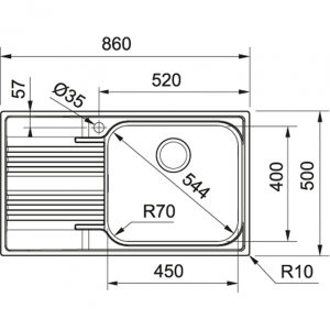 Franke Smart SRX 611-86 LB