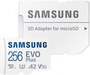 Samsung EVO Plus 256GB MicroSD Card + SD Adapter